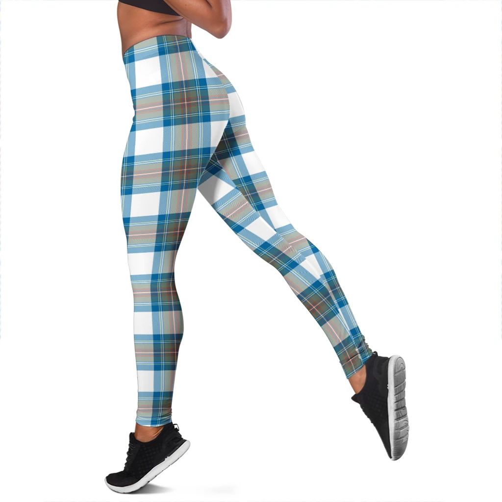 Stewart Muted Blue Tartan Plaid Legging