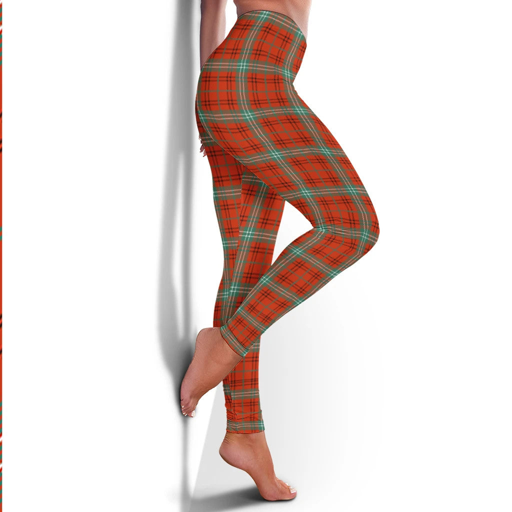Morrison Red Ancient Tartan Plaid Legging