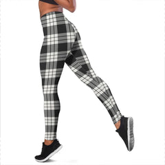 MacFarlane Black & White Ancient Tartan Plaid Legging
