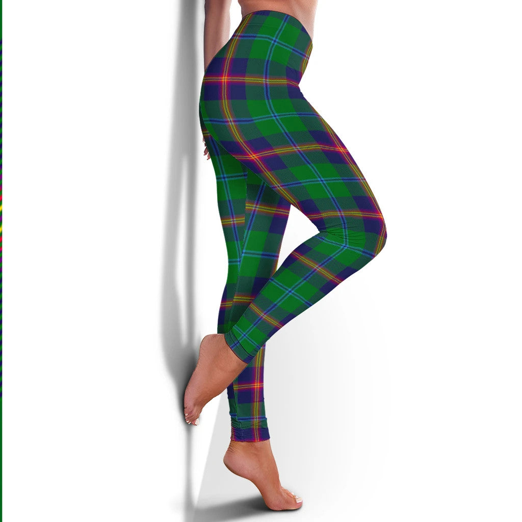 Young Modern Tartan Plaid Legging