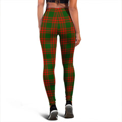 Menzies Green Modern Tartan Plaid Legging