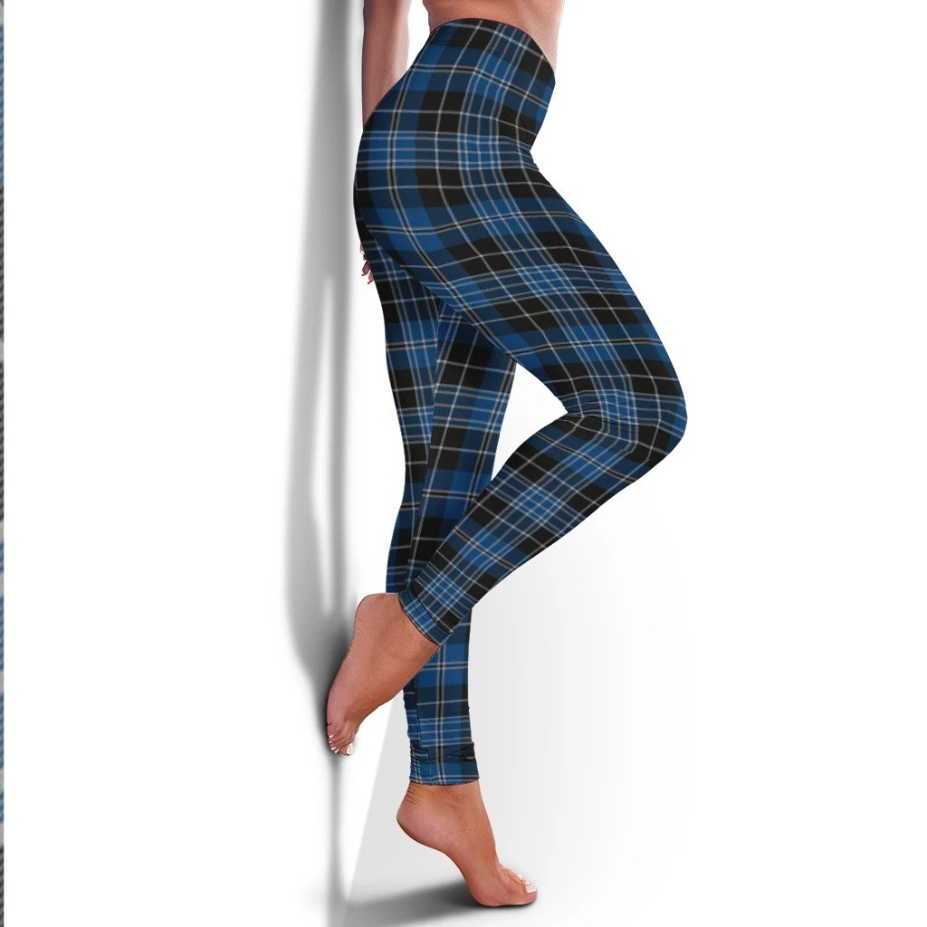 Clergy Blue Tartan Plaid Legging
