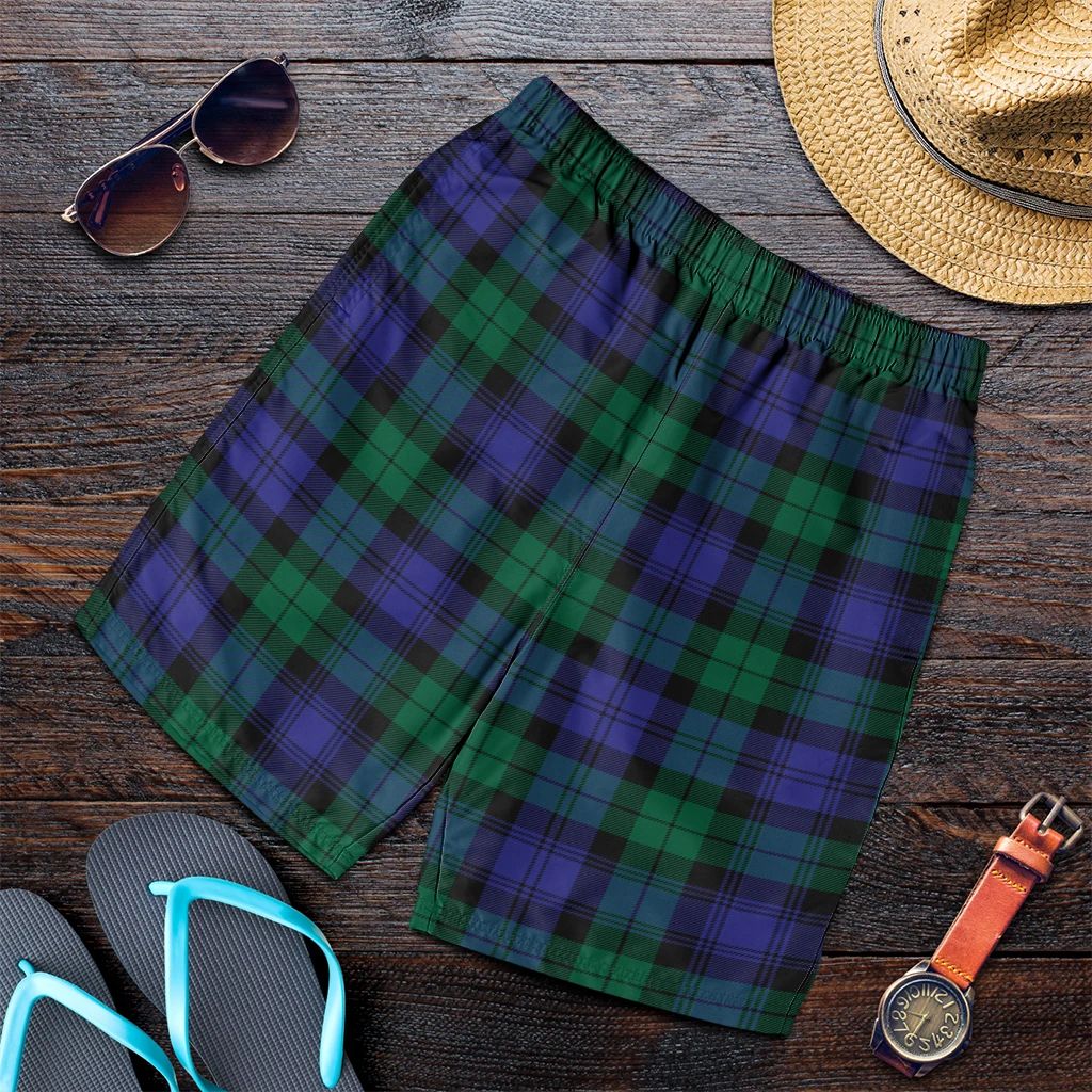 Blackwatch Modern Tartan Plaid Men's Shorts