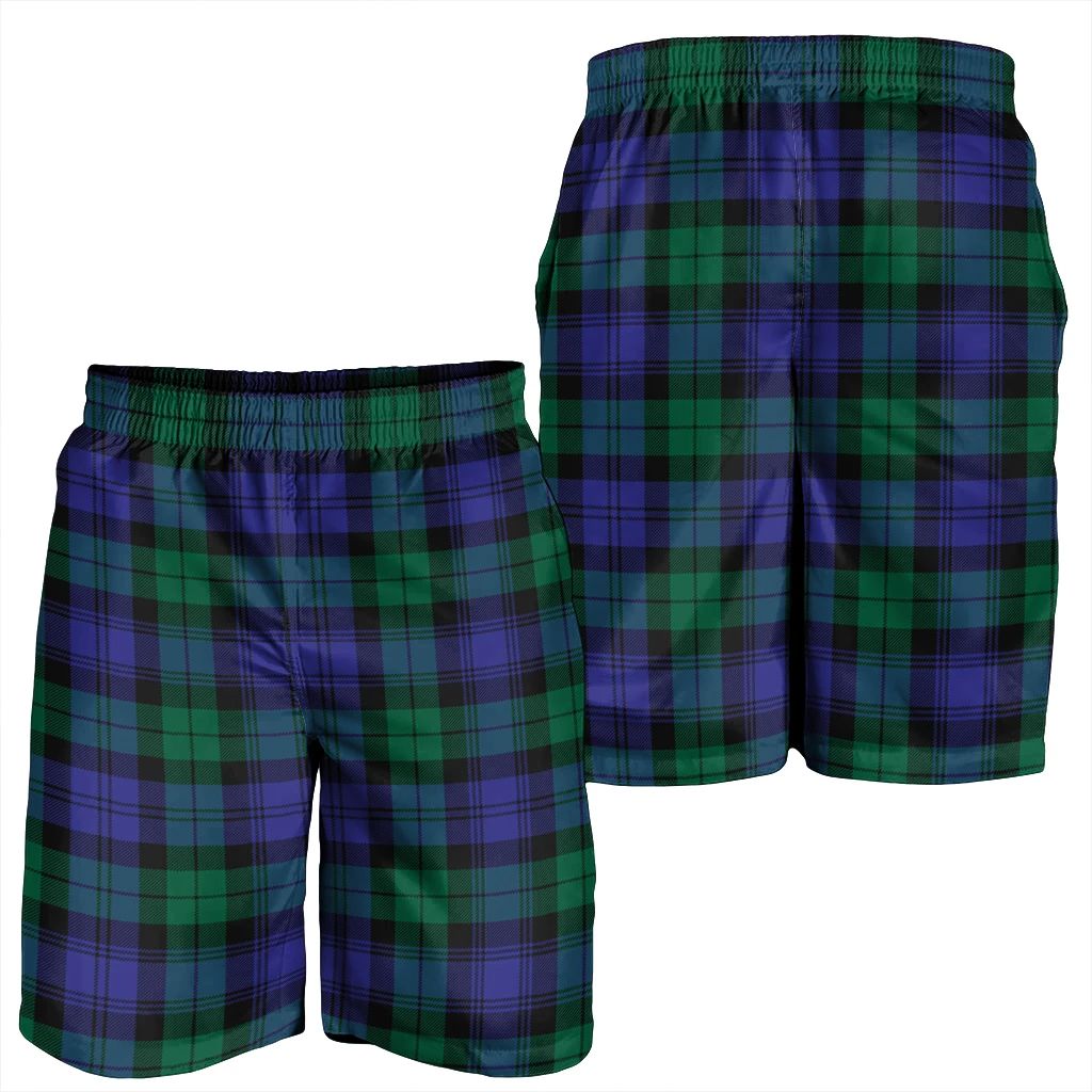 Blackwatch Modern Tartan Plaid Men's Shorts