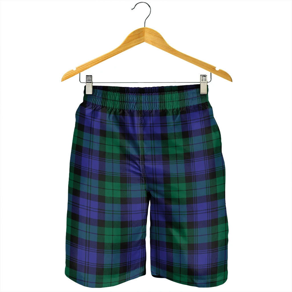 Blackwatch Modern Tartan Plaid Men's Shorts