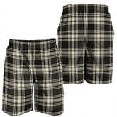 Menzies Black & White Ancient Tartan Plaid Men's Shorts