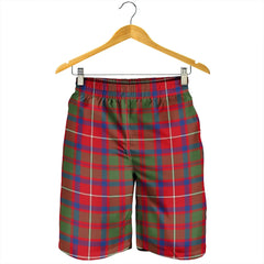 Shaw Red Modern Tartan Plaid Men's Shorts