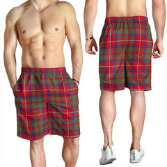 Shaw Red Modern Tartan Plaid Men's Shorts