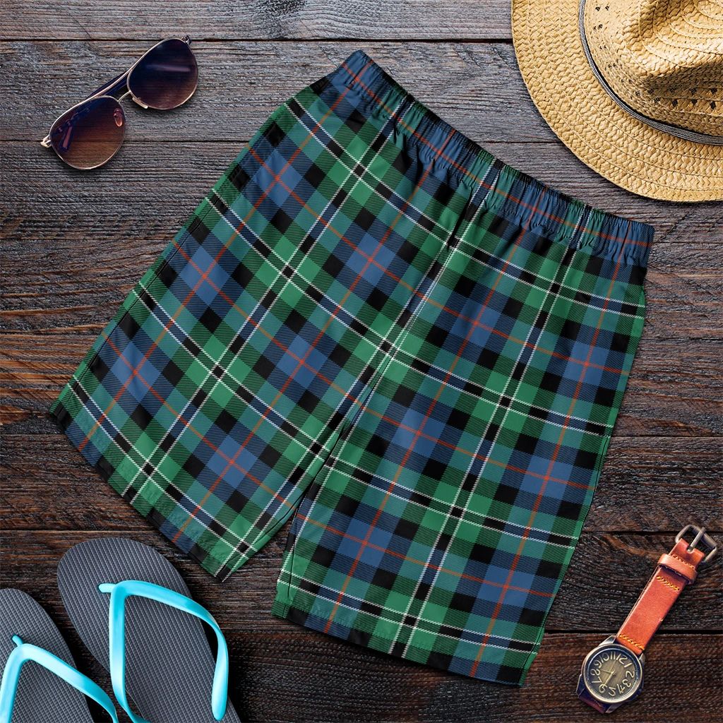 Rose Hunting Ancient Tartan Plaid Men's Shorts