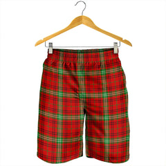 Morrison Red Modern Tartan Plaid Men's Shorts