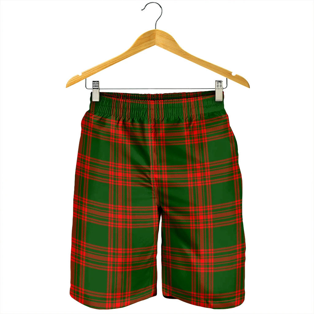 Menzies Green Modern Tartan Plaid Men's Shorts