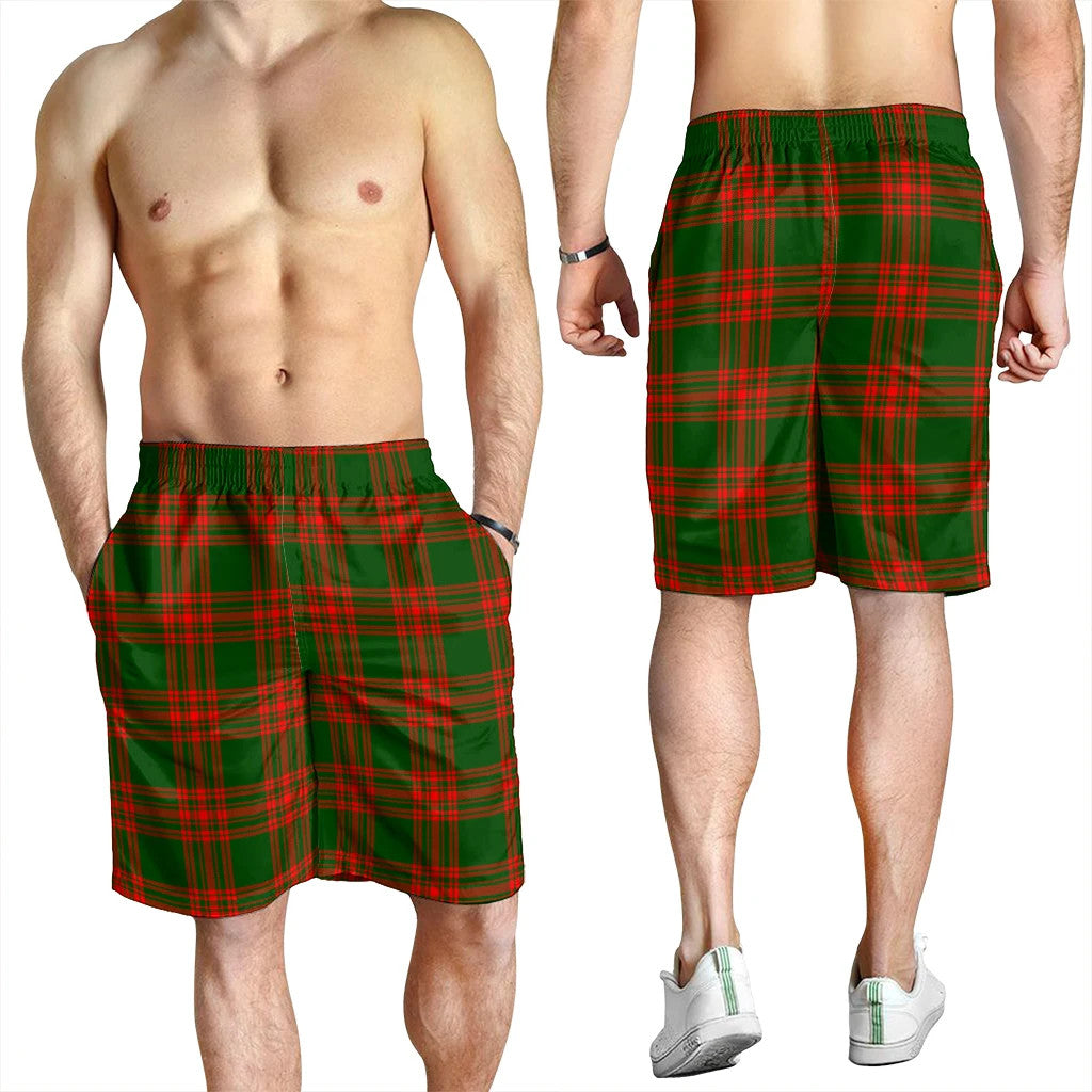Menzies Green Modern Tartan Plaid Men's Shorts