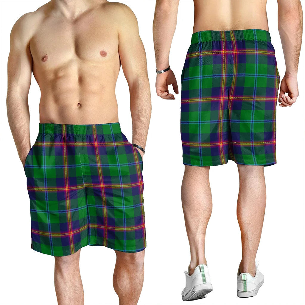 Young Modern Tartan Plaid Men's Shorts