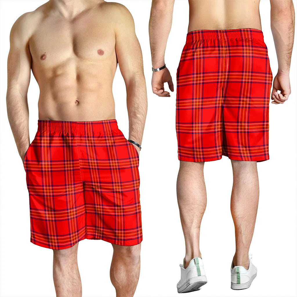 Burnett Modern Tartan Plaid Men's Shorts