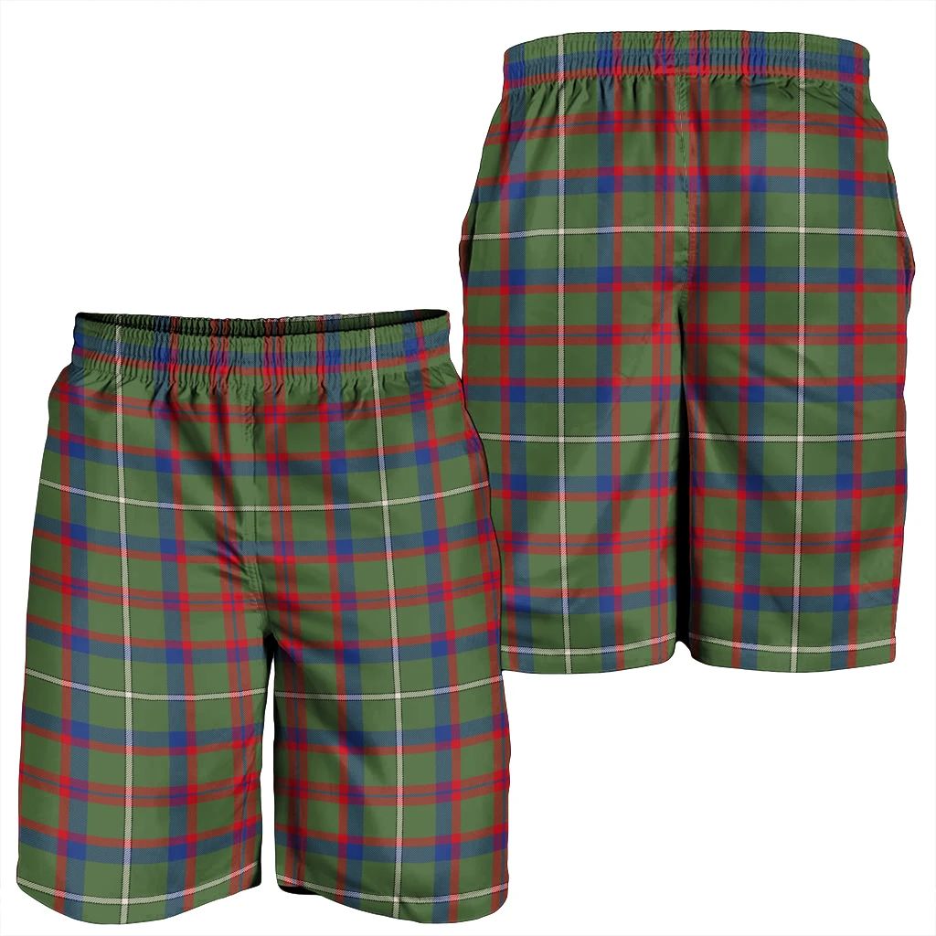 Shaw Green Modern Tartan Plaid Men's Shorts