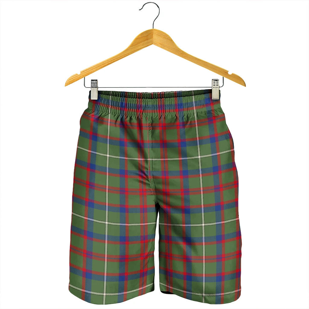 Shaw Green Modern Tartan Plaid Men's Shorts