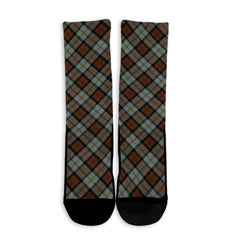 MacLeod of Harris Weathered Tartan Plaid Crew Socks