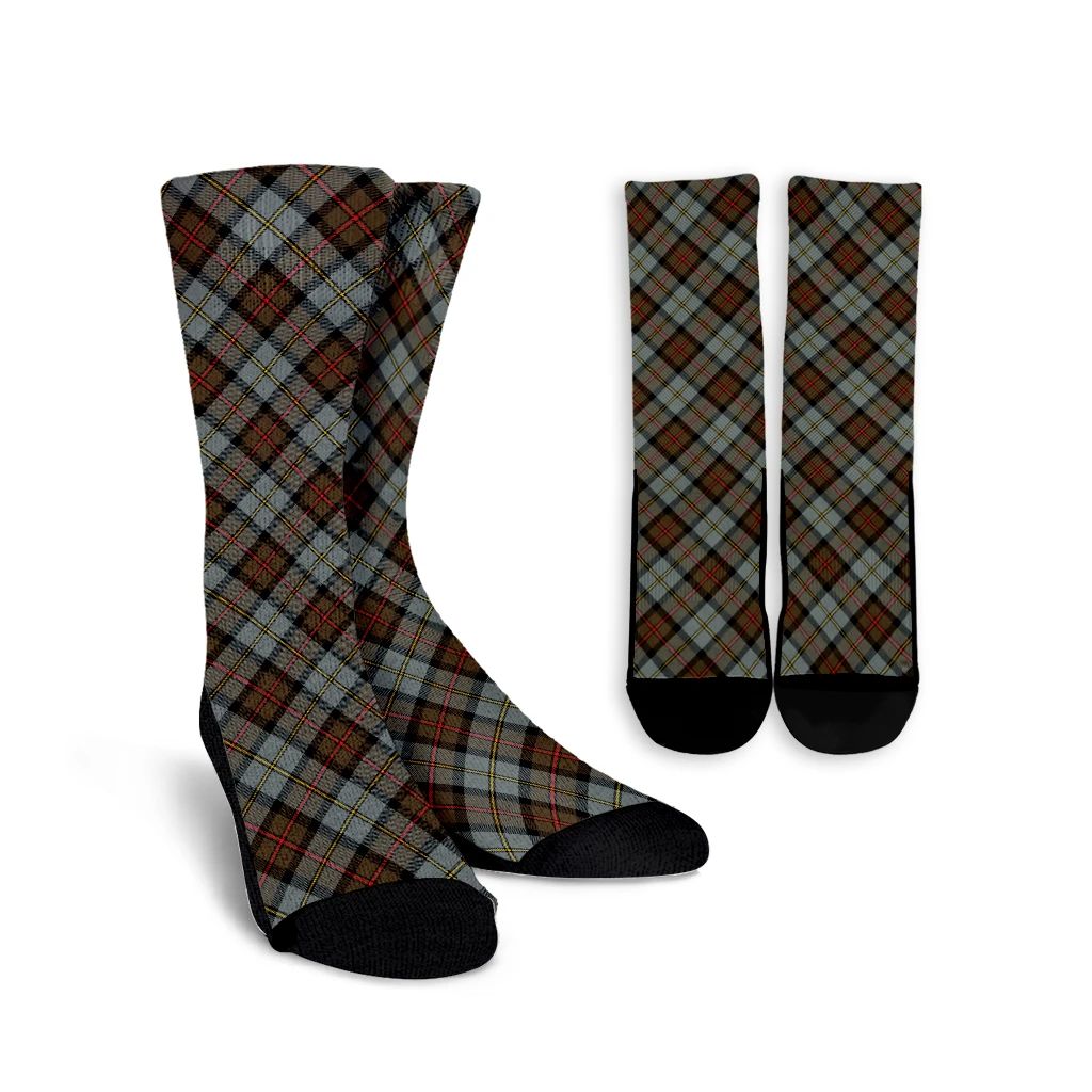 MacLeod of Harris Weathered Tartan Plaid Crew Socks