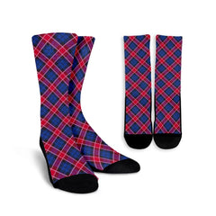 Graham of Menteith Red Tartan Plaid Crew Socks