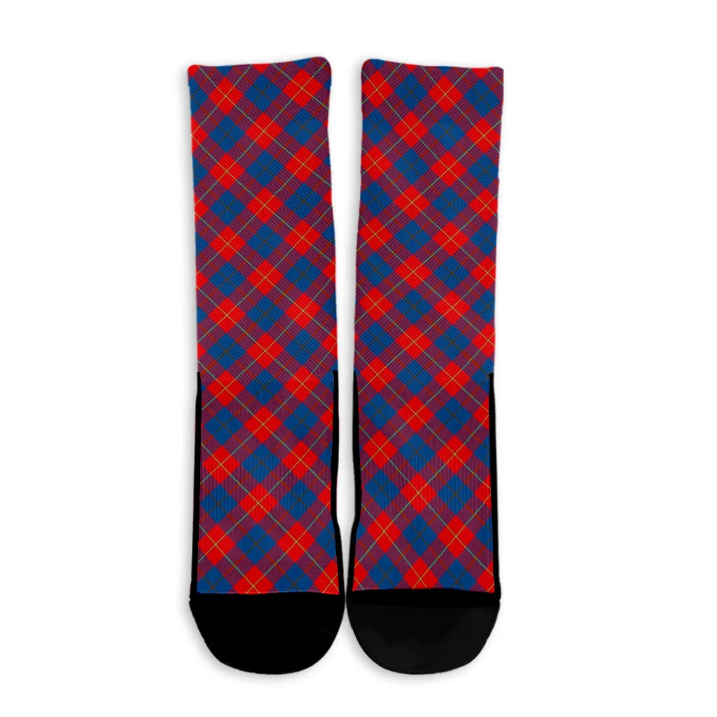 Galloway Red Tartan Plaid Crew Socks
