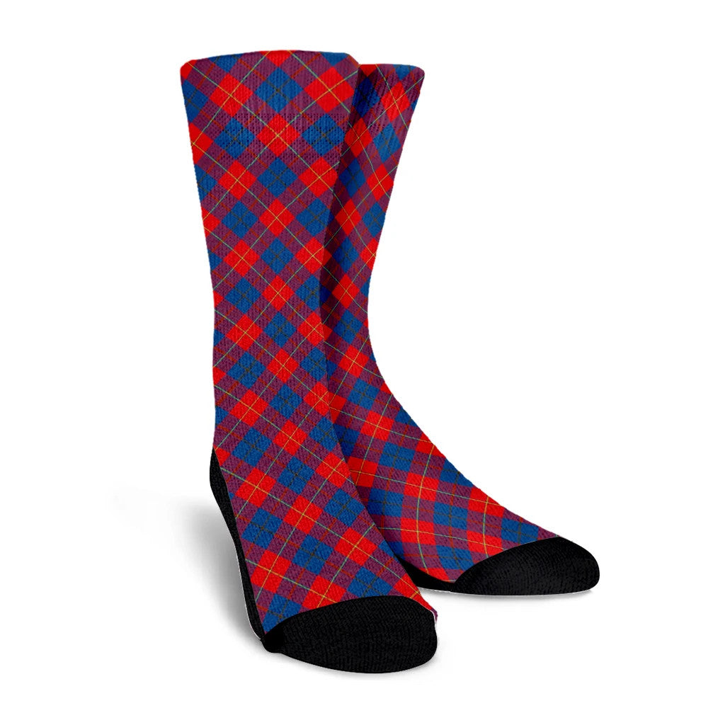 Galloway Red Tartan Plaid Crew Socks