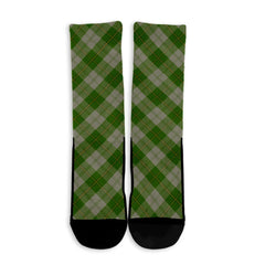 Cunningham Dress Green Dancers Tartan Plaid Crew Socks