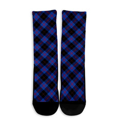 Angus Modern Tartan Plaid Crew Socks