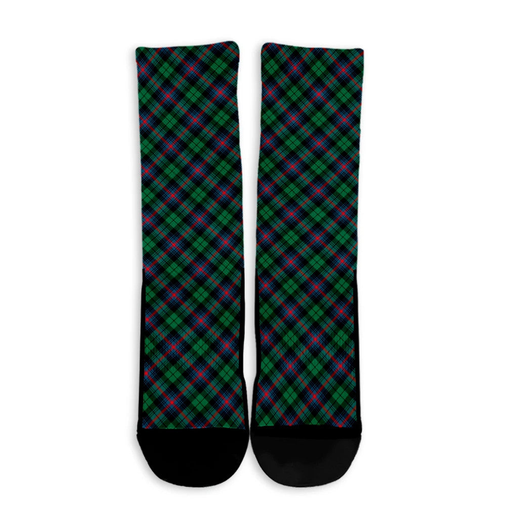 Urquhart Broad Red Ancient Tartan Plaid Crew Socks