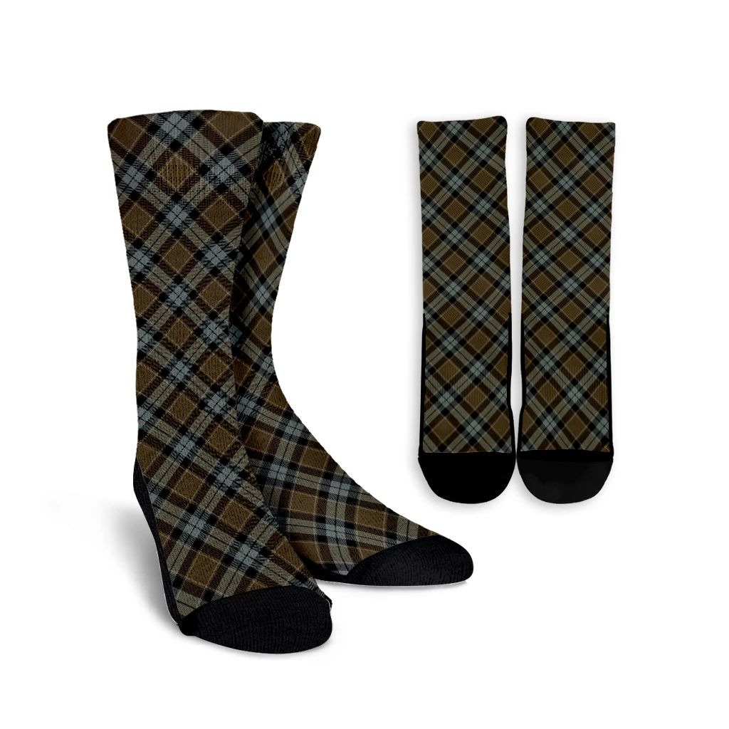 Graham of Menteith Weathered Tartan Plaid Crew Socks