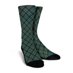 Scott Green Ancient Tartan Plaid Crew Socks