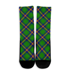New Mexico Tartan Plaid Crew Socks