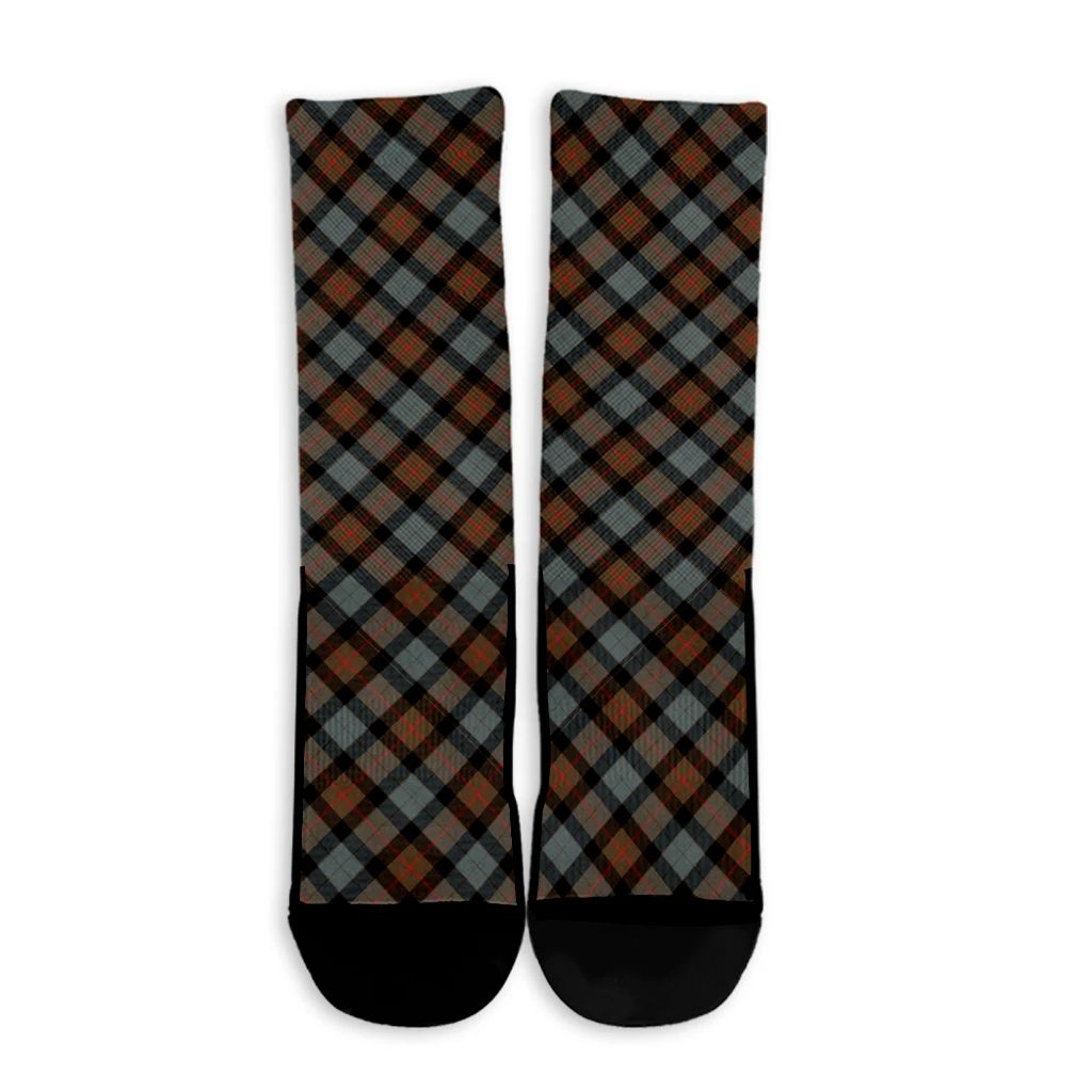 Gunn Weathered Tartan Plaid Crew Socks