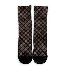 Gunn Weathered Tartan Plaid Crew Socks