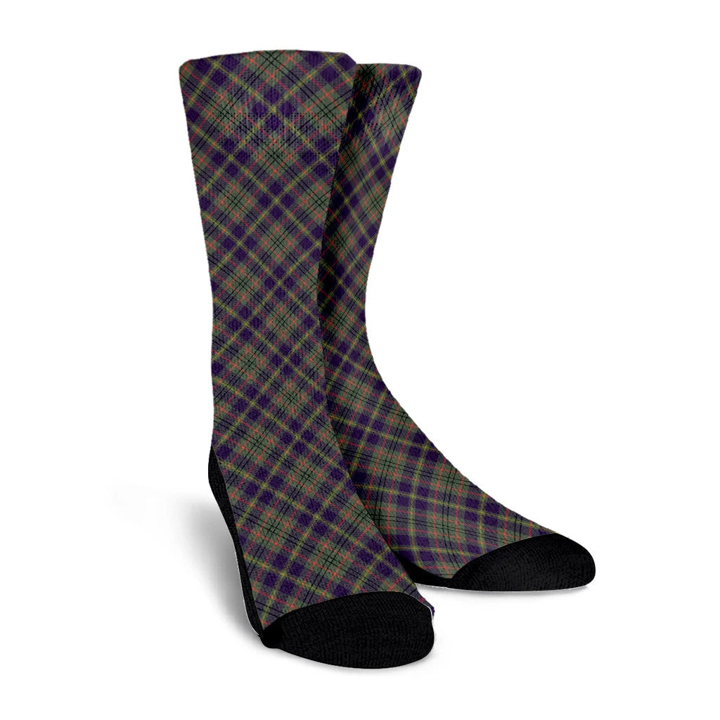 Taylor Weathered Tartan Plaid Crew Socks