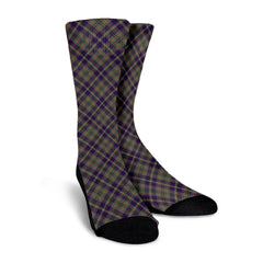 Taylor Weathered Tartan Plaid Crew Socks