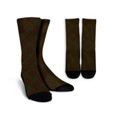 Gray Tartan Plaid Crew Socks
