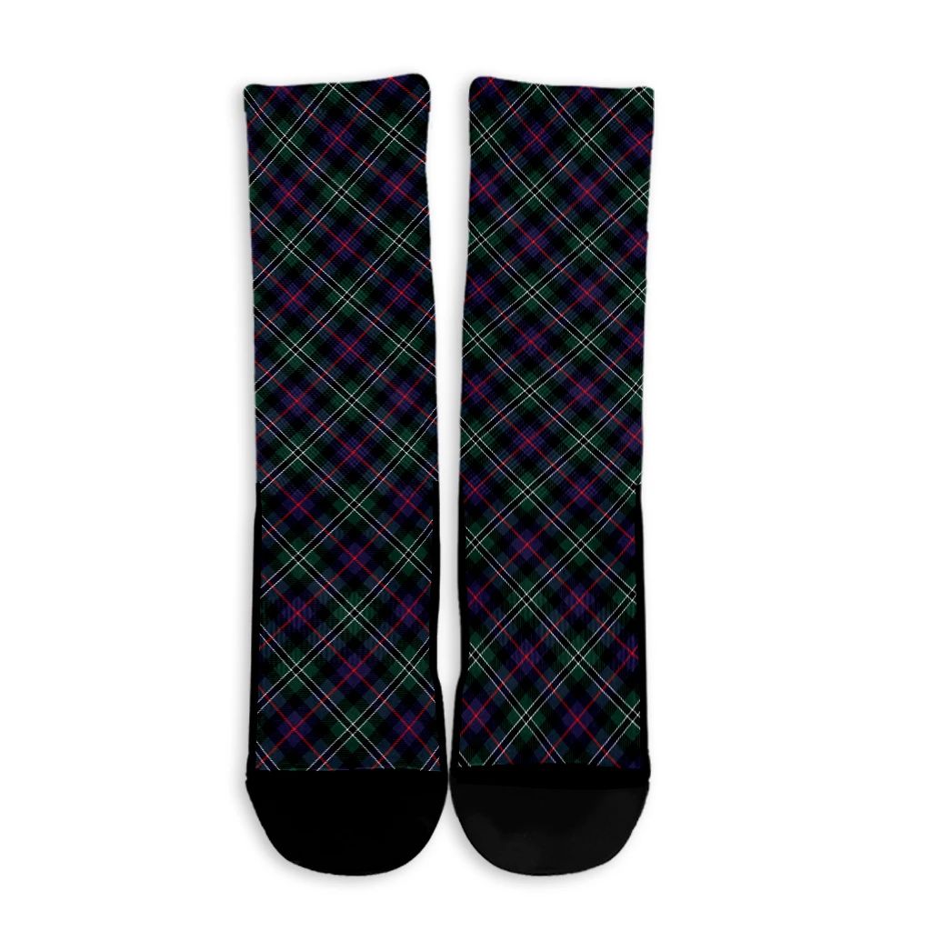 Rose Hunting Modern Tartan Plaid Crew Socks