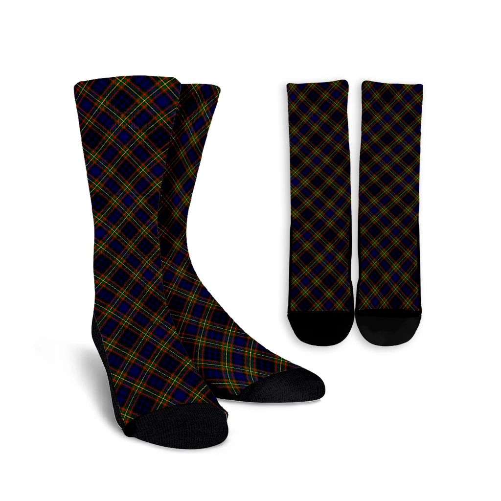 Clelland Modern Tartan Plaid Crew Socks