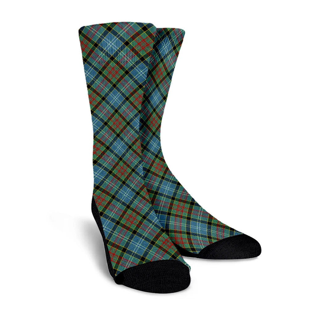 Paisley District Tartan Plaid Crew Socks