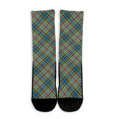 Balfour Blue Tartan Plaid Crew Socks