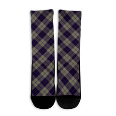 Cunningham Dress Blue Dancers Tartan Plaid Crew Socks