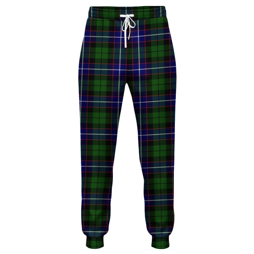 Menzies Green Modern Tartan Classic Jogger Pants