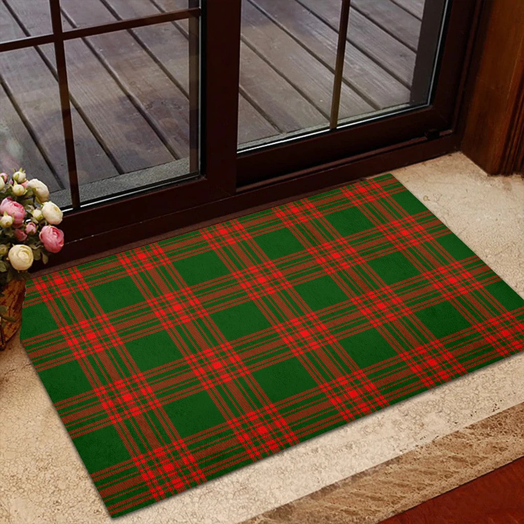 Menzies Green Modern Tartan Classic Door Mat