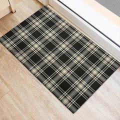 Menzies Black & White Ancient Tartan Classic Door Mat