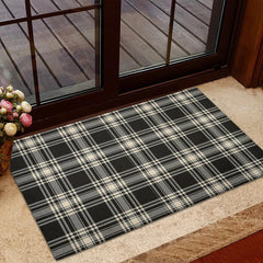 Menzies Black & White Ancient Tartan Classic Door Mat