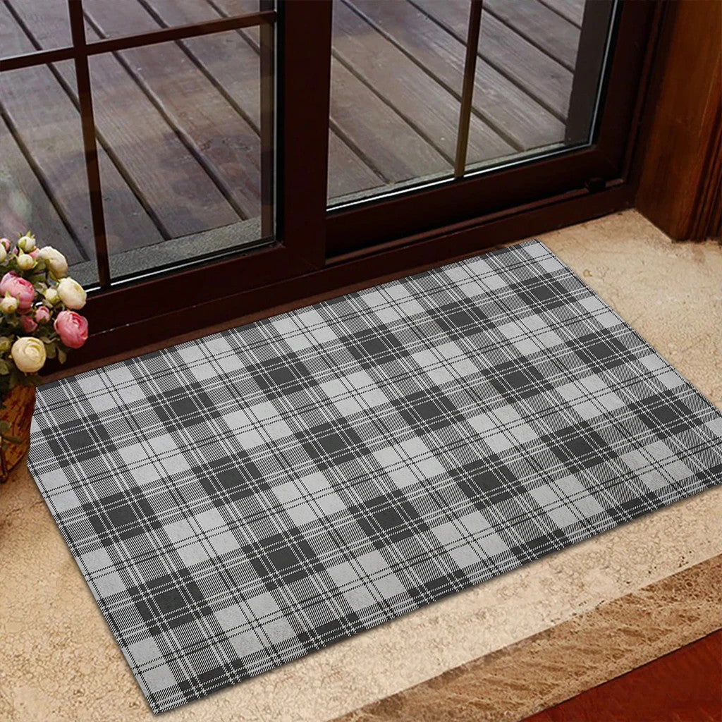 Douglas Grey Modern Tartan Classic Door Mat