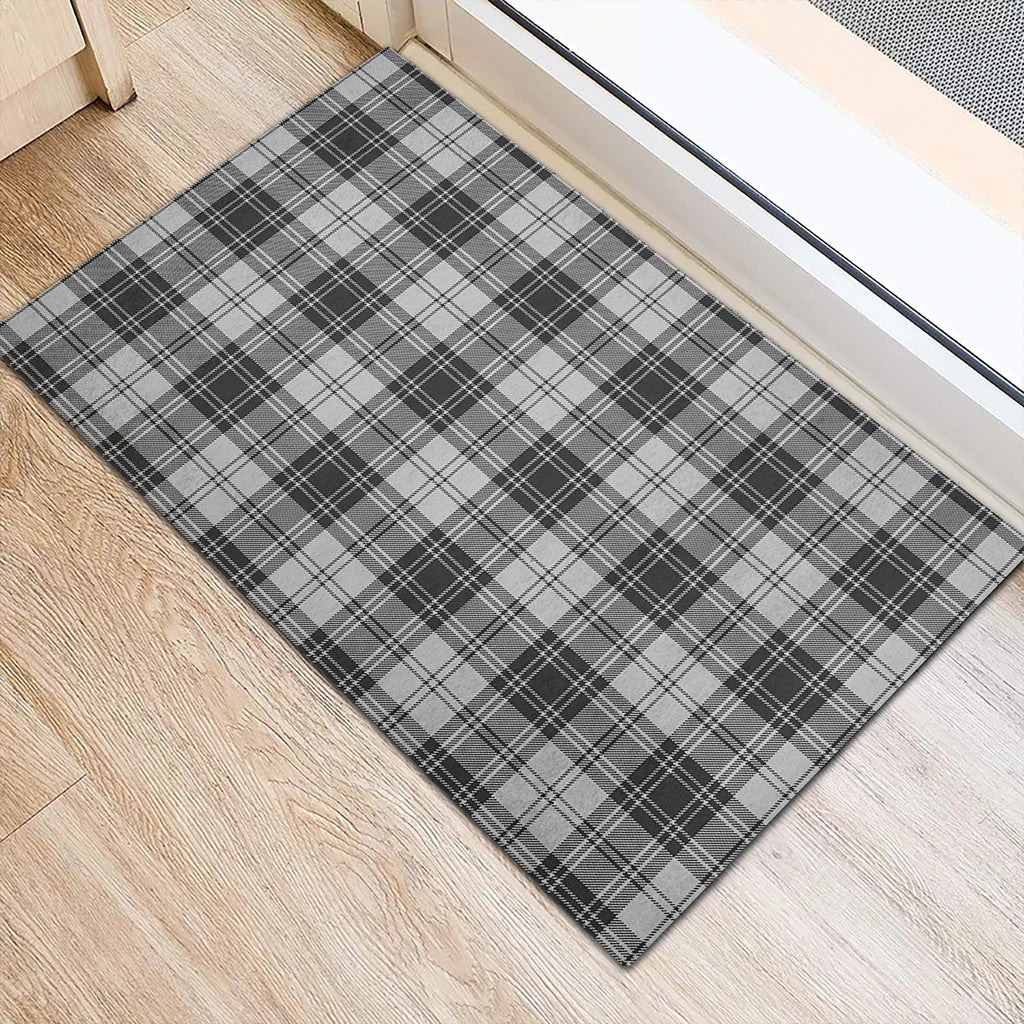Douglas Grey Modern Tartan Classic Door Mat