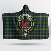 Farquharson Modern Tartan Crest Hooded Blanket
