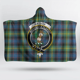 Ogilvie Hunting Ancient Tartan Crest Hooded Blanket