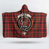 Innes Modern Tartan Crest Hooded Blanket
